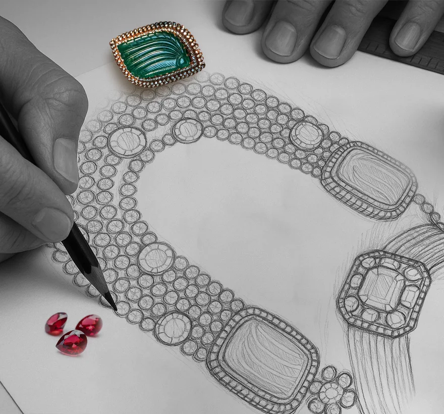 Design Sketch with Hand